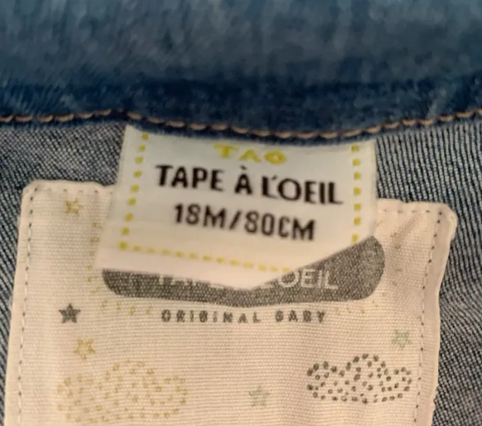 🧥 Veste en jean fille – Tape à l’œil – 18M / 80cm - photo numéro 4