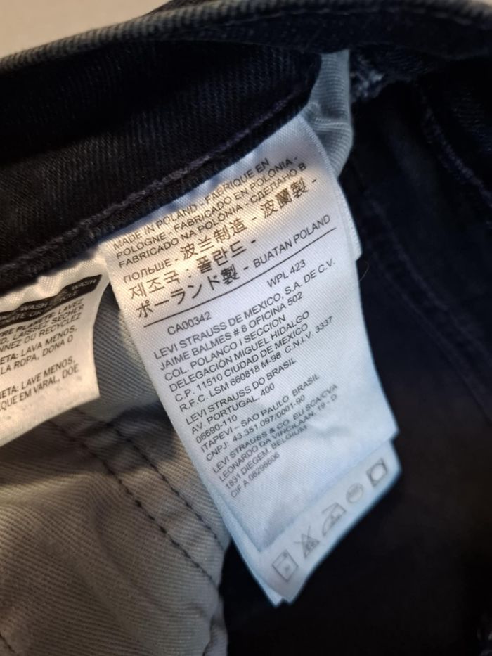 Beau jean homme Levi's 512 W 32 L 34 bleu brut très bon état - photo numéro 9