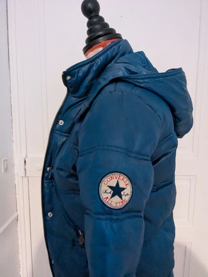 Manteau molletonné converse XS bleu femme - photo numéro 7