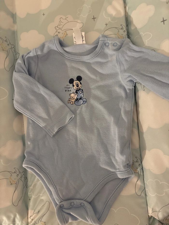 Lot de 2 bodies Mickey 1-3 mois - photo numéro 3