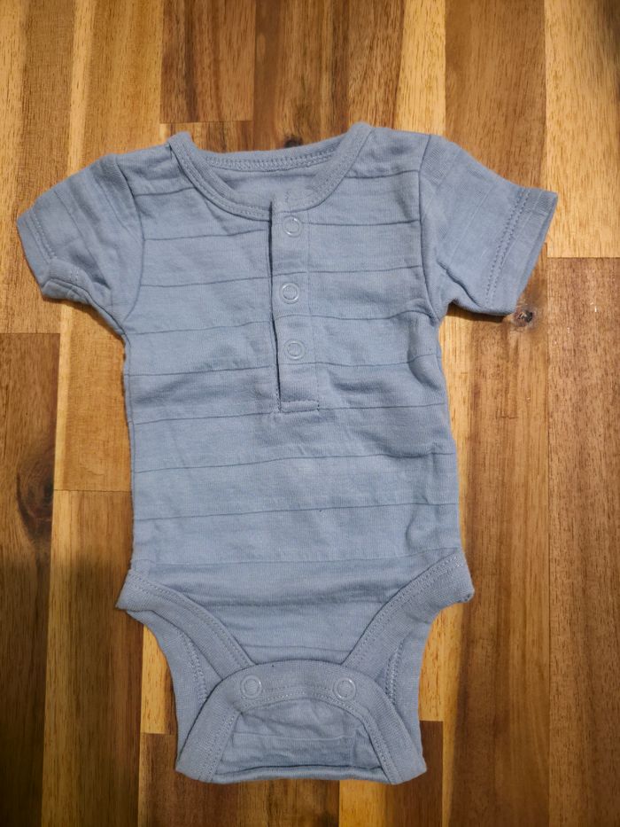 Bodies manches courtes 0 mois bleu