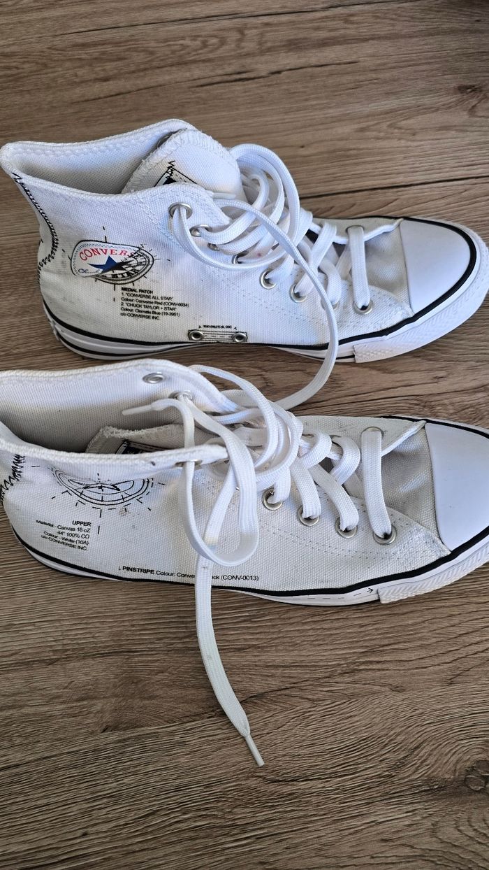 Converse blanches pointure 40 - photo numéro 5