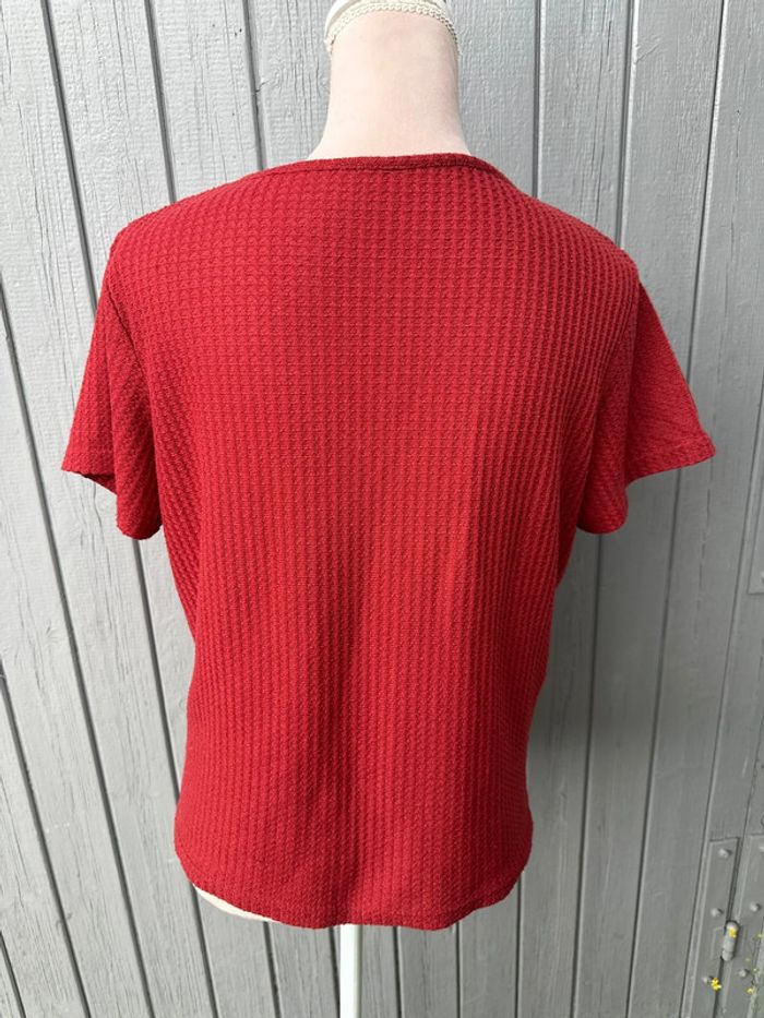 Haut manches courtes rouge basic décolleté SHEIN 38/M - photo numéro 4
