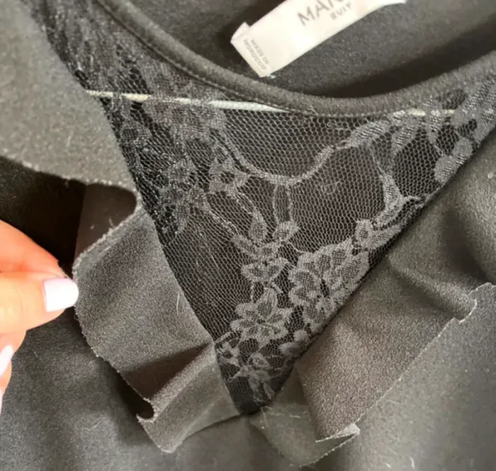 Robe noire dentelle mango - photo numéro 5