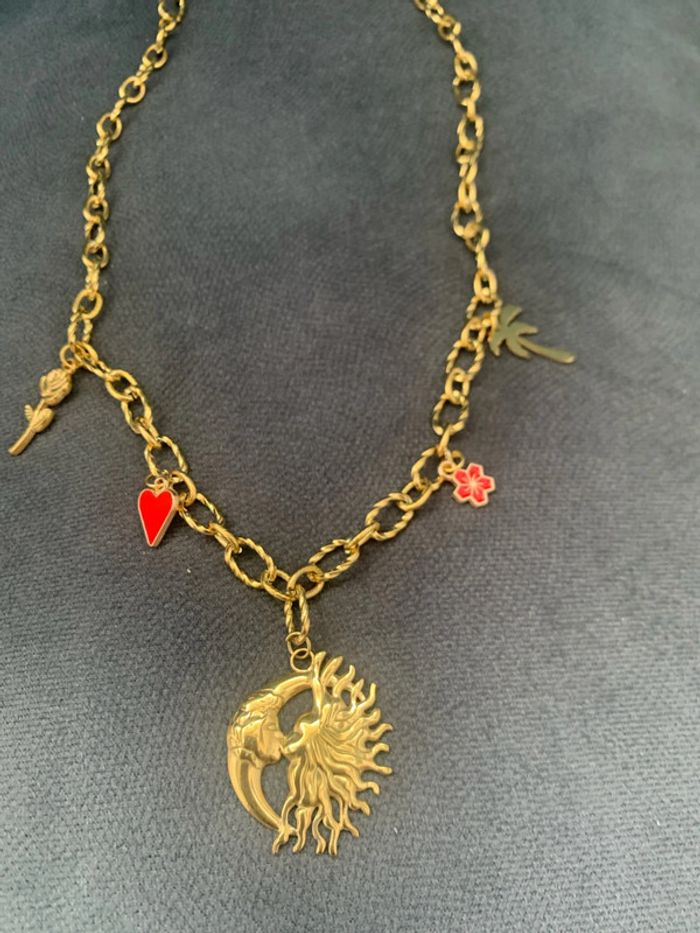 collier acier inoxydable doré - photo numéro 3