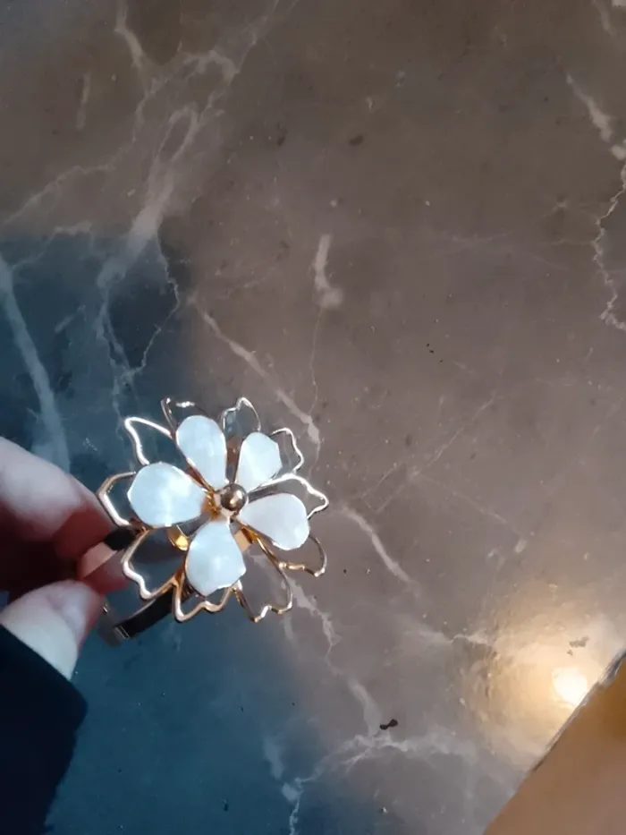 Bracelet fleur bohème blanche et bohème vintage - photo numéro 2