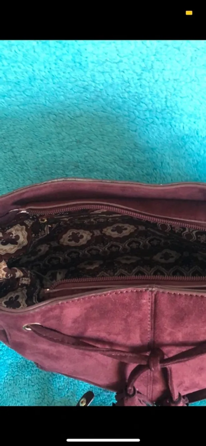 Sac + pochette bordeaux - photo numéro 3