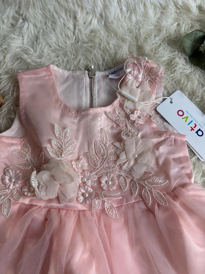 Robe de cérémonie rose Ativo taille 24 mois - photo numéro 2