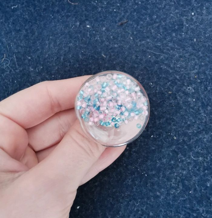 Bague ronde en verre style pylônes - photo numéro 2