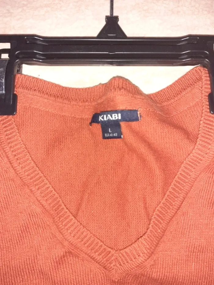 Pull orange pour homme - photo numéro 2