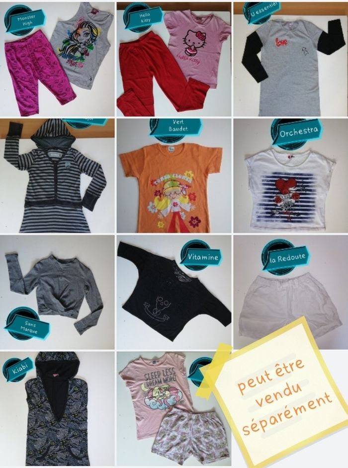 Lot de14 vêtements