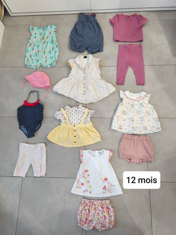 Lot été fille 12 mois