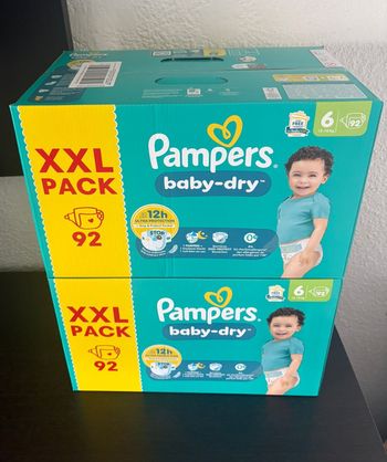 184 couches Pampers Baby Dry Taille 6