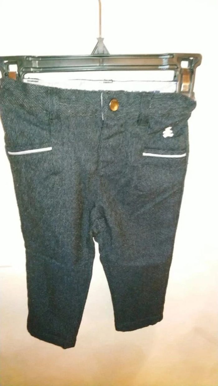 Joli pantalon habillé coupe droite Lulu Castagnette taille 18 mois - photo numéro 3