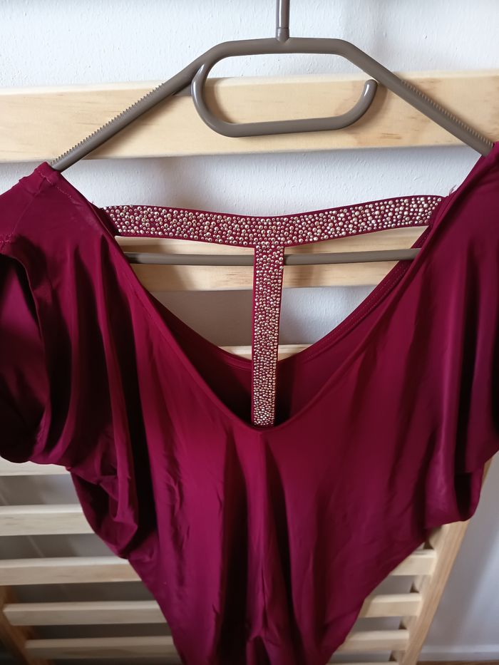 Haut soiree bordeau - photo numéro 2