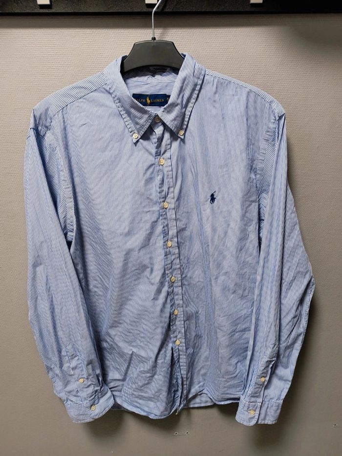Chemise Ralph Lauren rayée bleue et blanche – Taille XL - photo numéro 5