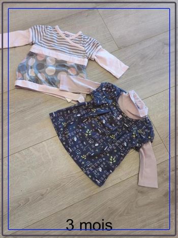 Lot de 2 tuniques 3 mois