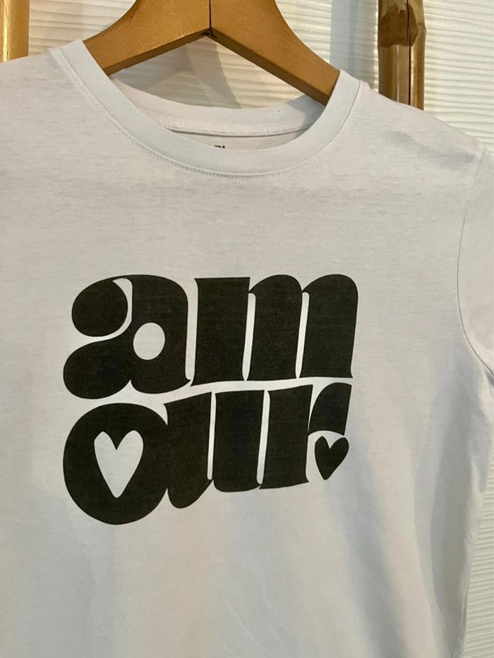 T-shirt à message taille XS - photo numéro 2