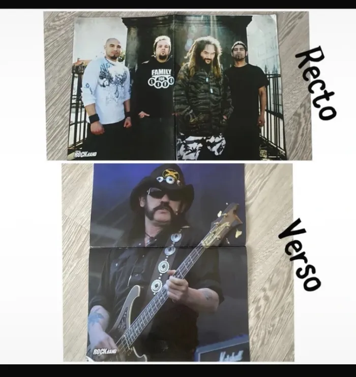 Lot de 7 Poster recto verso , rock metal - photo numéro 3