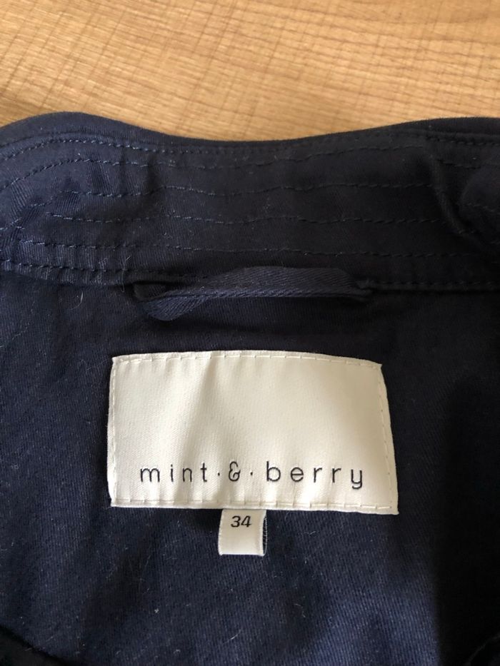 Trench bleu marine Mint&Berry taille 34 TBE - photo numéro 10
