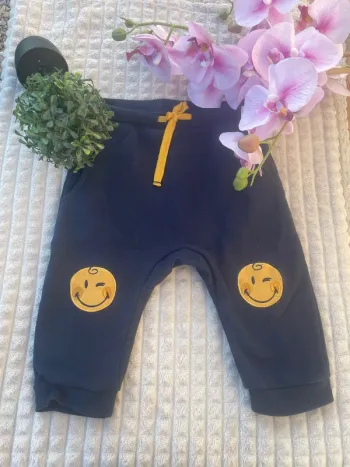 Jogging bleu marine bébé garçon 18 mois – Smiley Baby brodé