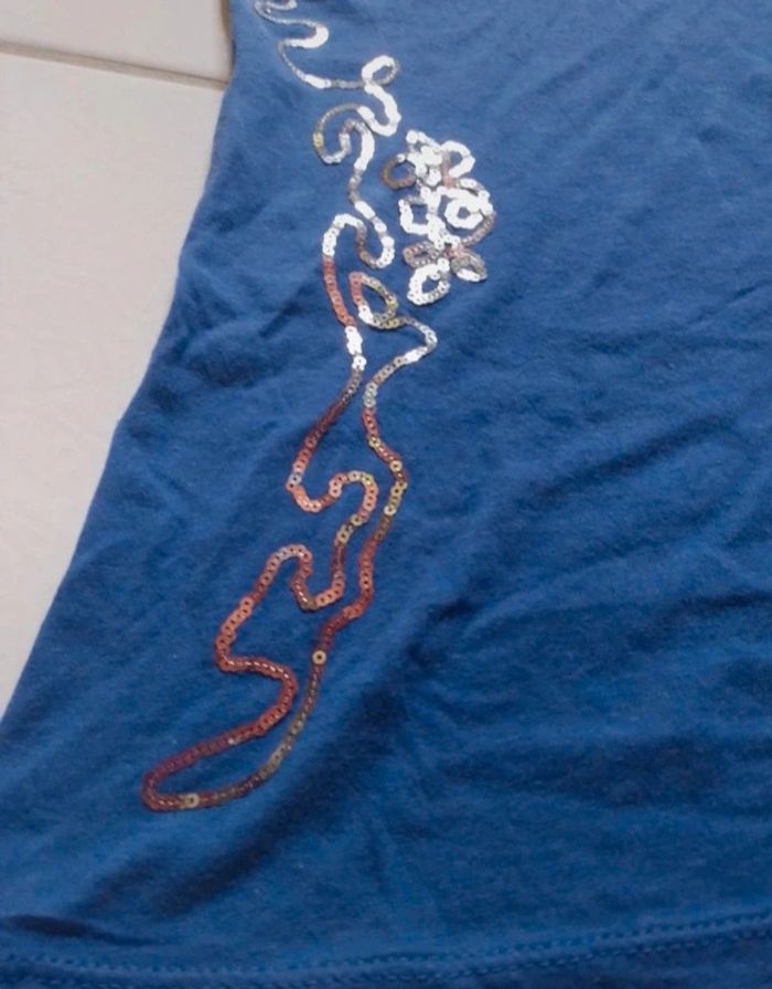 T-shirt femme Violet avec sequins - photo numéro 13
