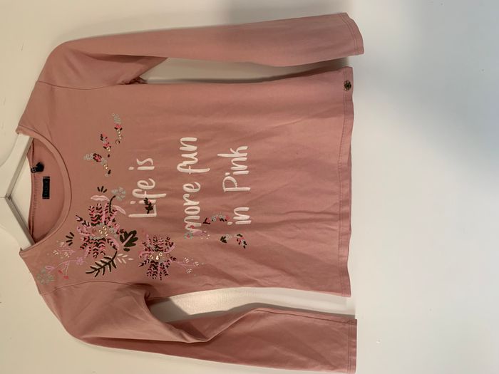 T-shirt manches longues rose – “Life is more fun in Pink”
