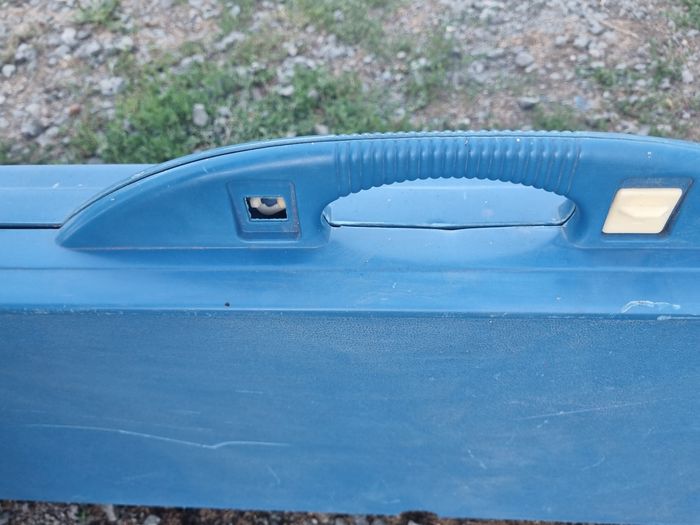 Table de camping pliante 4 places bleu vintage - photo numéro 7