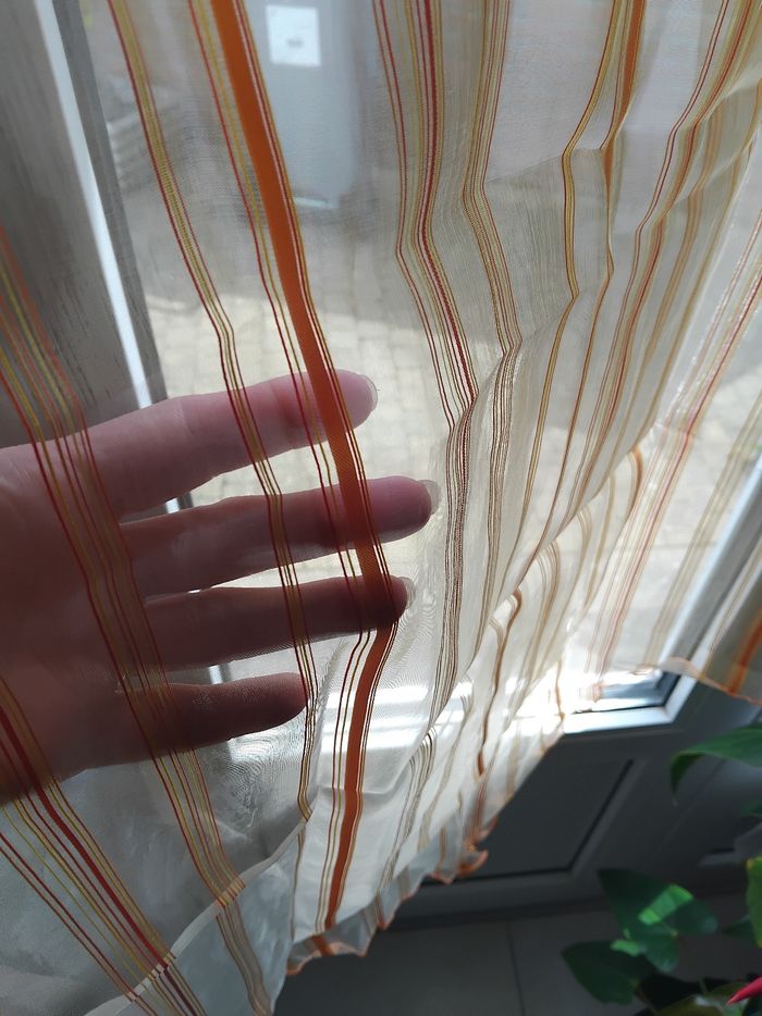 Paire de voilage orange 60×160  cm - photo numéro 2