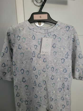 Neuf avec étiquette Pyjama grenouillère 6 mois déco sapin