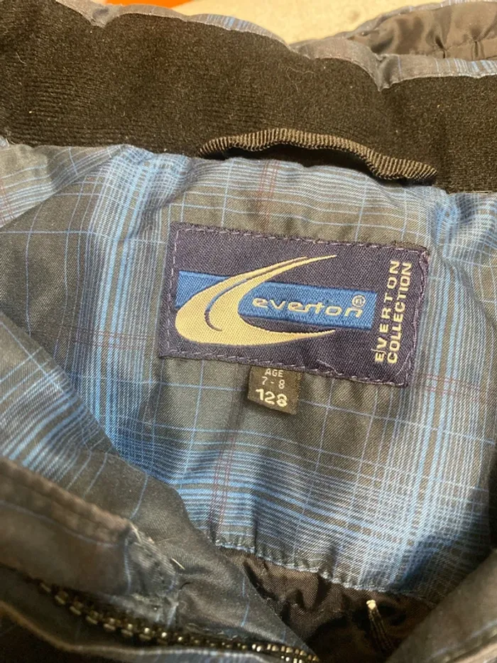 Parka bleu noir Everton taille 8 ans - n95m - photo numéro 5