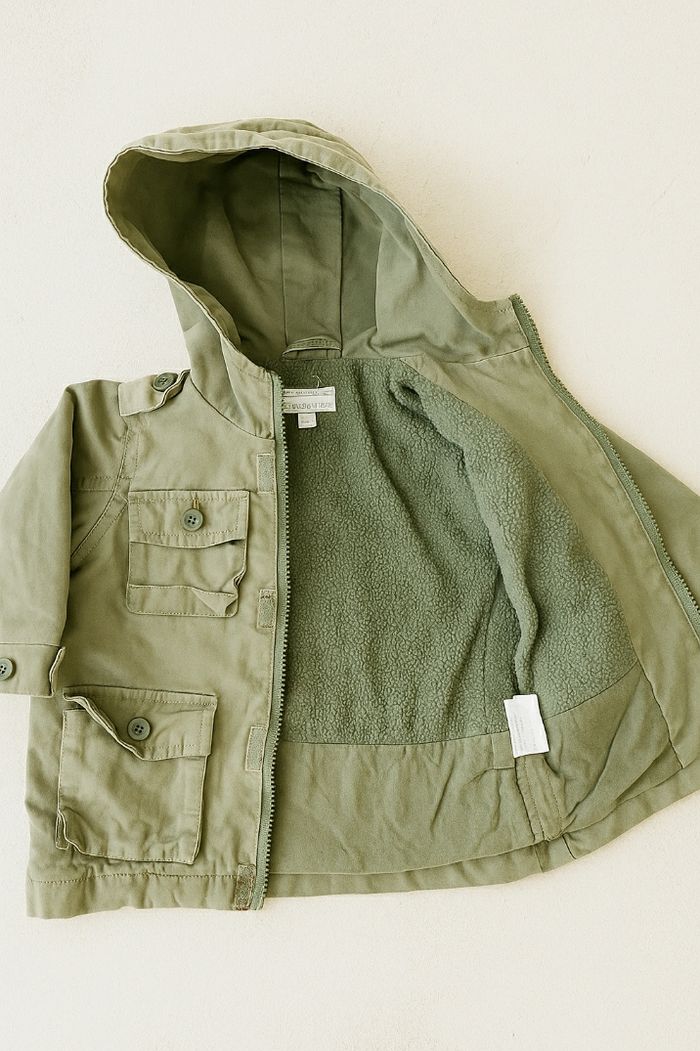 Veste mi-saison kaki 6 mois – doublée - photo numéro 2