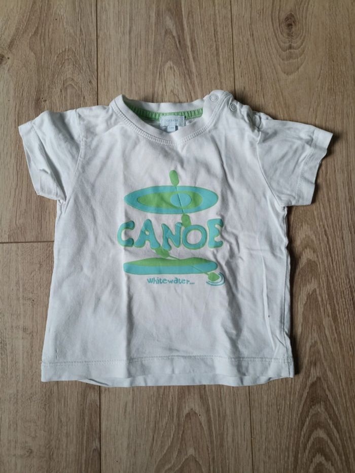 T-shirt blanc canoe
