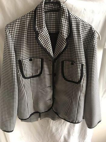 #tailleurjupe #noir #blanc#pied de poule #taille 40/42 #années90 #3suisses #vintage90