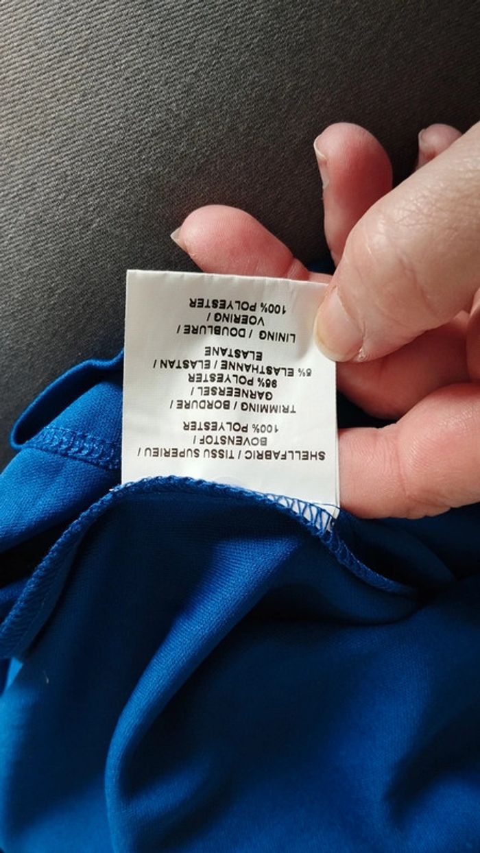Robe bleu mi longue taille l - photo numéro 10