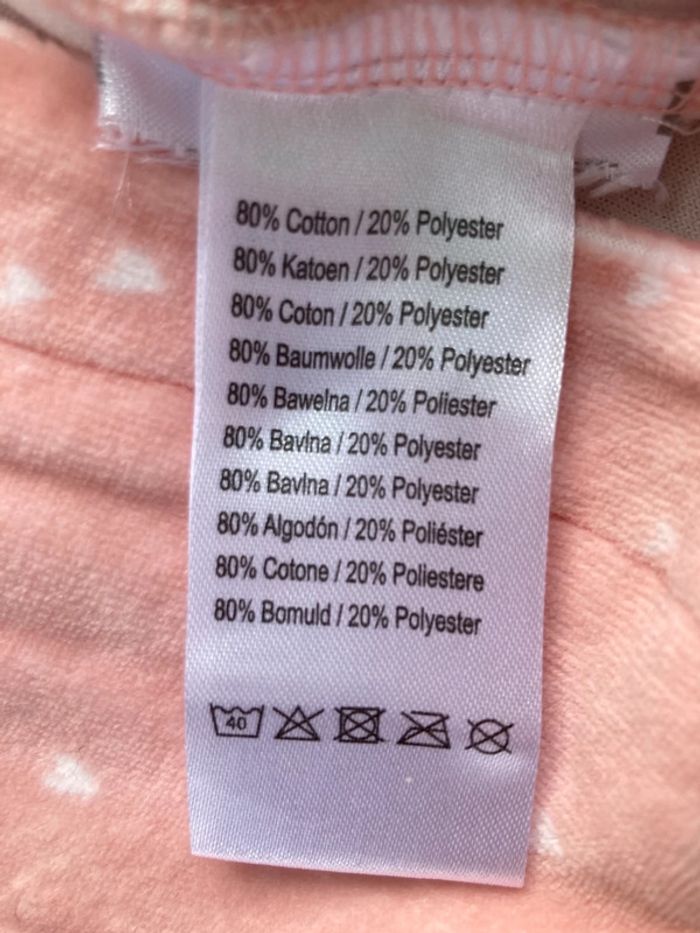 Sur-pyjama rose et cœurs blancs - photo numéro 3