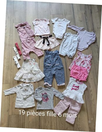 Lot 19 pièces fille printemps été 6 mois
