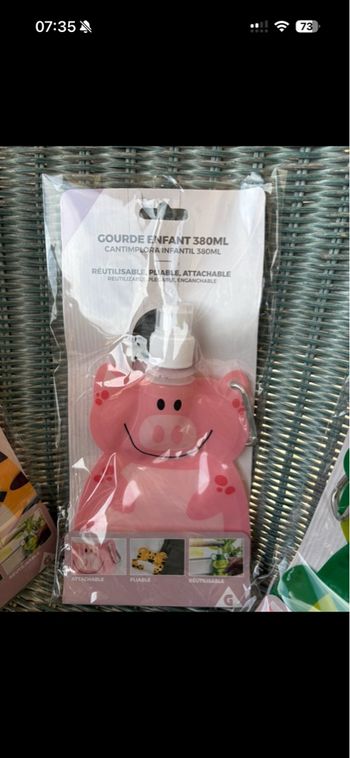 Lots de 3 gourdes enfant neuve réutilisable