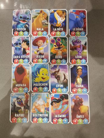 Lot de 16 cartes Disney Leclerc 2025