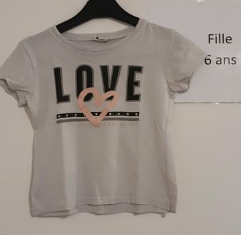 T-shirt mc love 6 ans