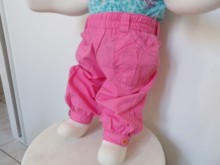 Pantalon rose coton - 12 mois - photo numéro 2
