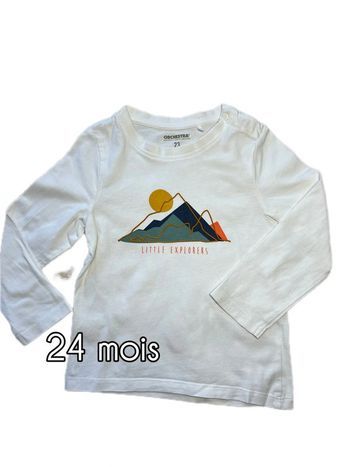 Sous pull orchestra blanc bébé 24 moi