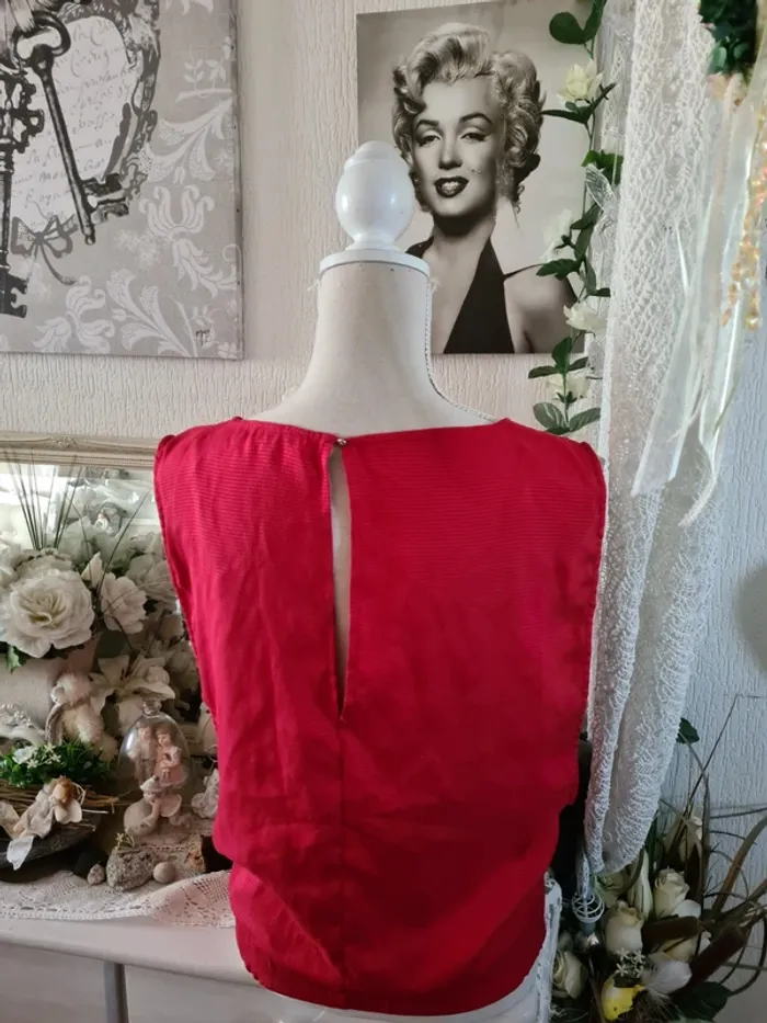 Jolie blouse rouge Mosquitos Taille M - photo numéro 4
