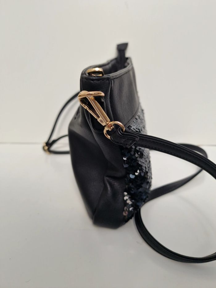 Sac Bandoulière Noir Sequins Noirs Argentés Conti Osvaldo - photo numéro 8