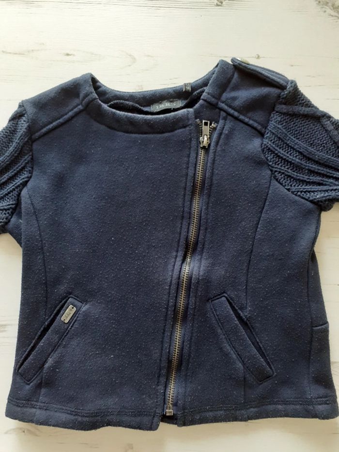Gilet zippé fille IKKS bleu 5 ans - photo numéro 3