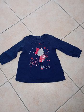 Manche longue 12 mois a motif