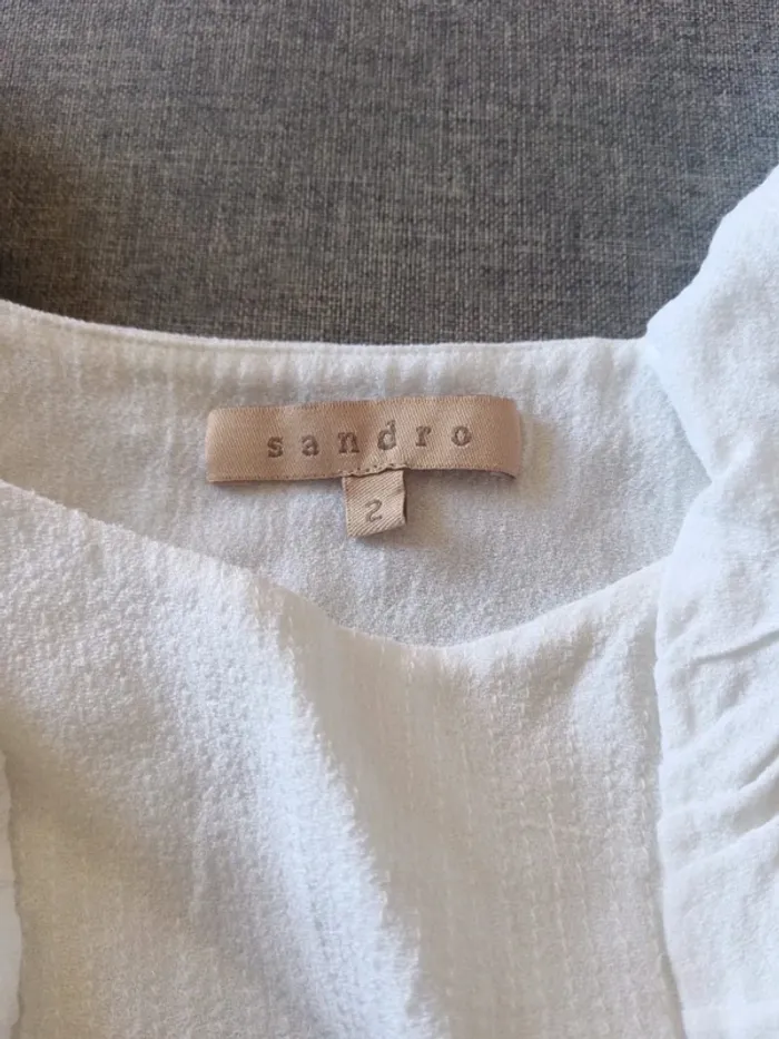 C56 débardeur blanc Sandro T2 - photo numéro 4