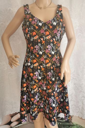 Robe. Bleu. Orange. Taille 38.LH