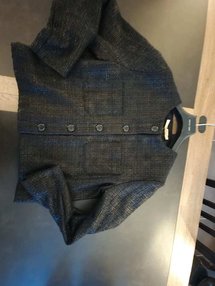 Superbe veste noire tweed taille 42 La Fée Maraboutée - photo numéro 3
