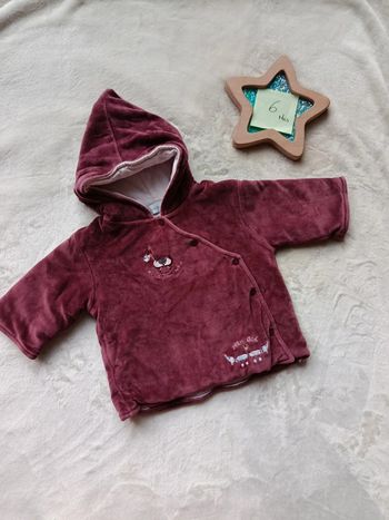 Manteau bordeaux 6 mois Kiabi